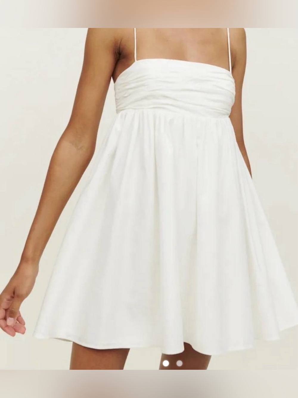 REFORMATION CATARINA RUCHED MINI DRESS!